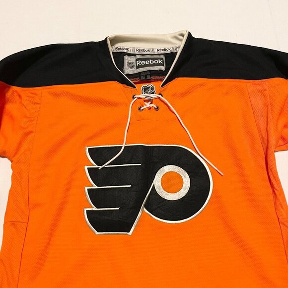 Philadelphia Flyers Youth Size L/XL Orange Reebok Jersey - Picture 2 of 16